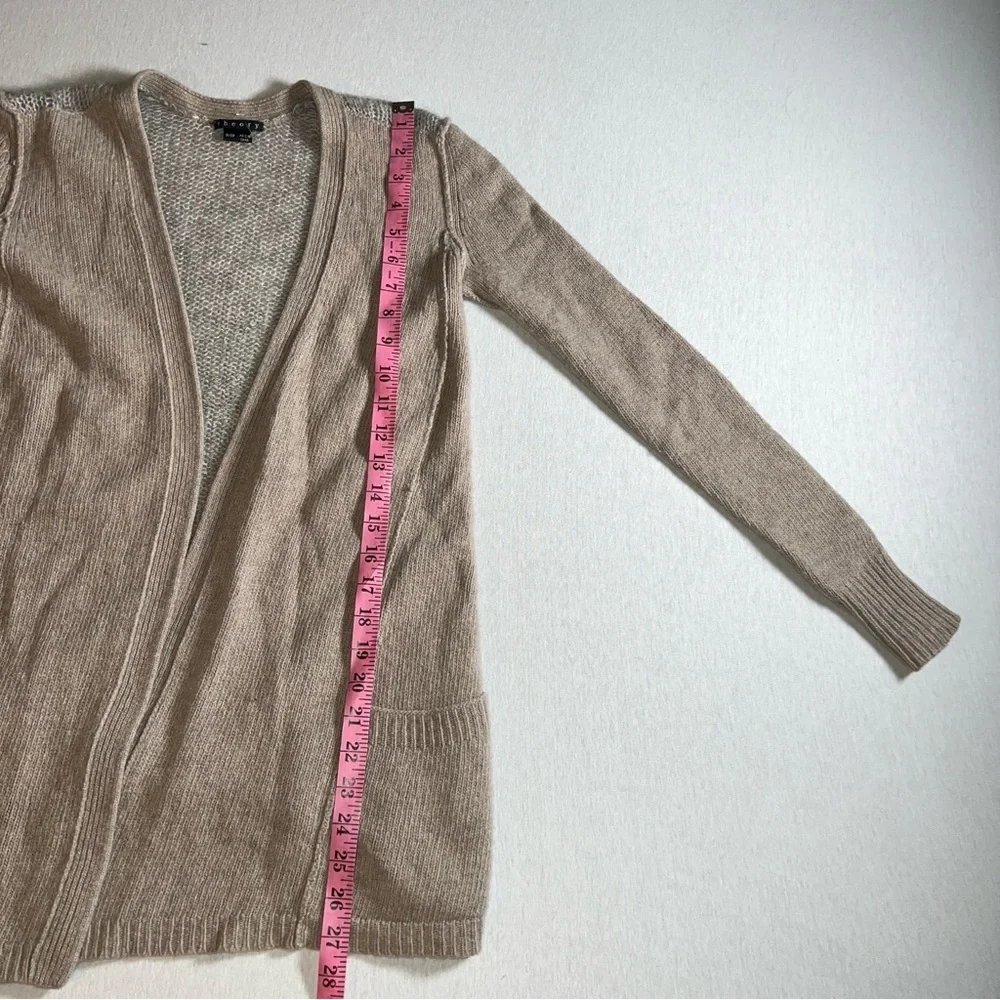 Theory Beige Open-Front Cardigan